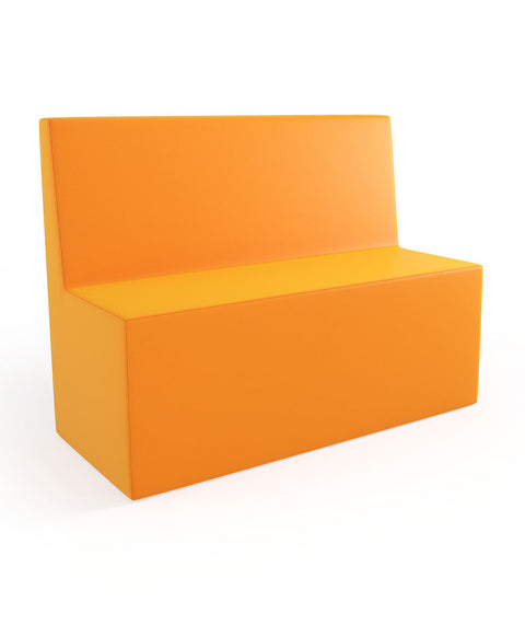 Tobo Rechteck Pouf mit Rückenlehne Light - M