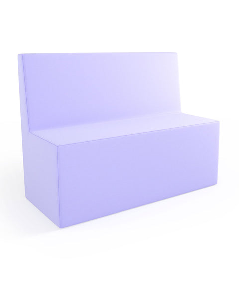 Tobo Rechteck Pouf mit Rückenlehne Light - M