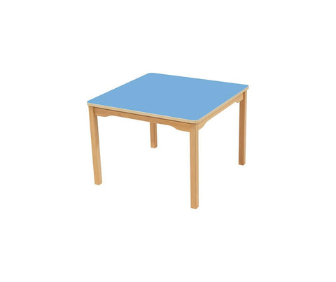 Quadrattisch mit farbiger Tischplatte - 80x80cm