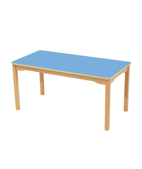 Rechtecktisch mit farbiger Tischplatte - 120x60cm