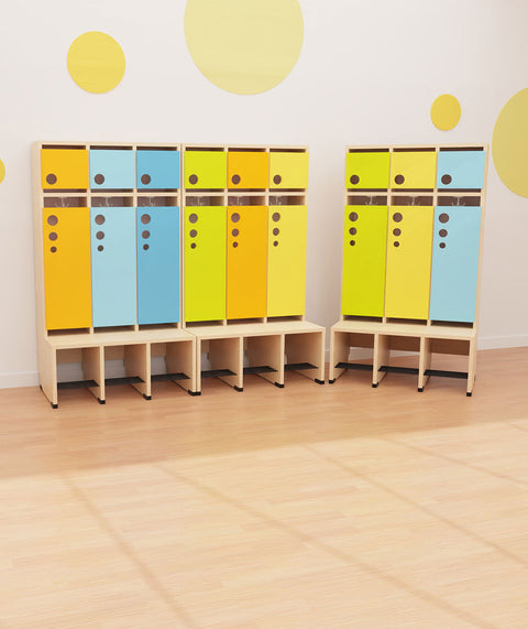 3er Garderobe Seifenblase Express - Ahorn