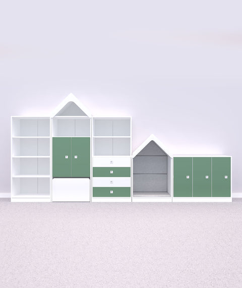Blox Möbelset 1 Grün