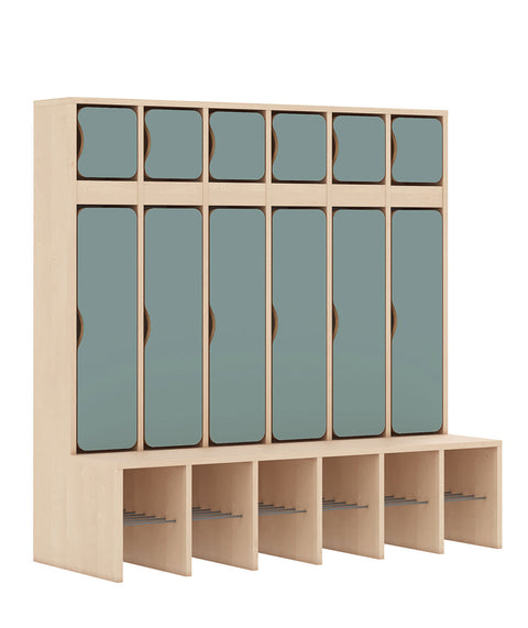 Standgarderobe Slim Line Base - Türen oben und unten