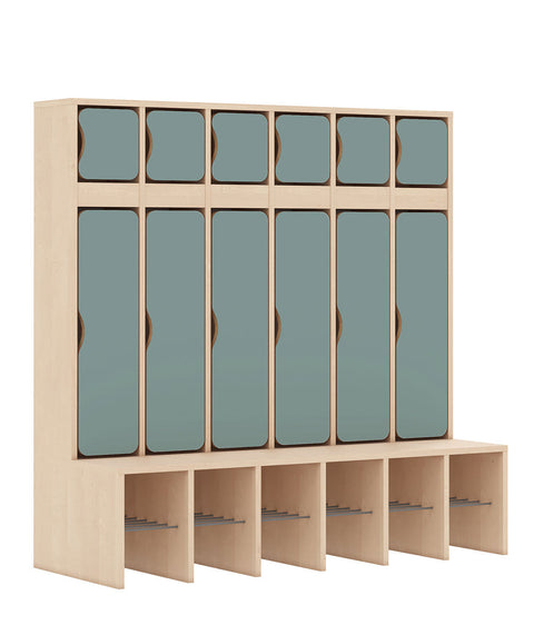 Standgarderobe Slim Line Base - Türen oben und unten
