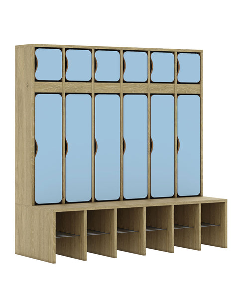 Standgarderobe Slim Line Base - Türen oben und unten
