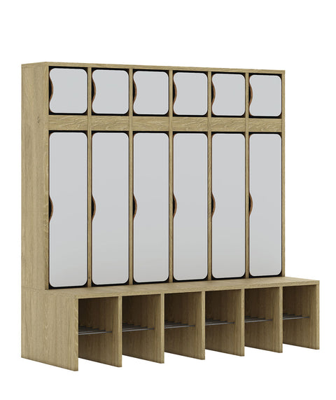 Standgarderobe Slim Line Base - Türen oben und unten