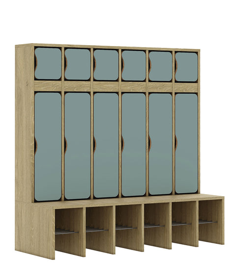 Standgarderobe Slim Line Base - Türen oben und unten