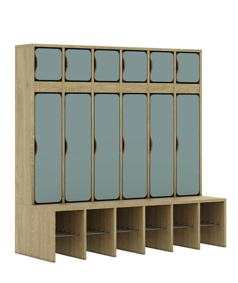 Standgarderobe Slim Line Base - Türen oben und unten