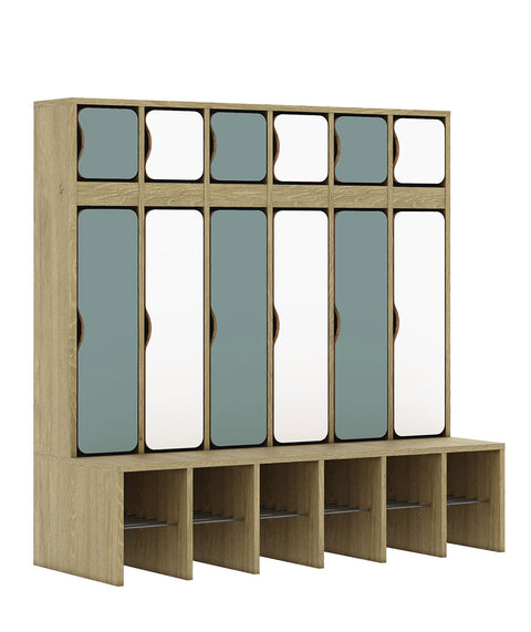 Standgarderobe Slim Line Base - Türen oben und unten