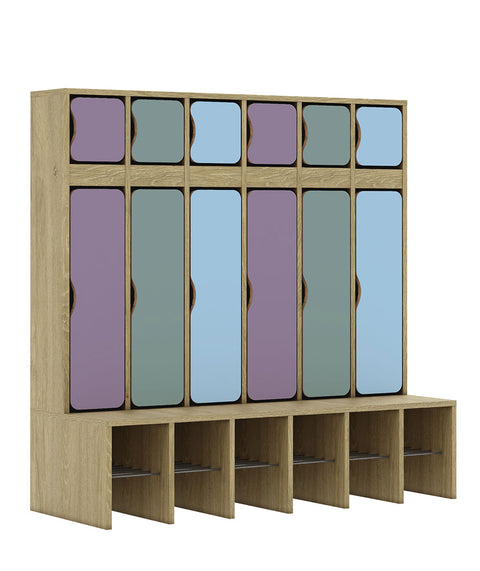 Standgarderobe Slim Line Base - Türen oben und unten