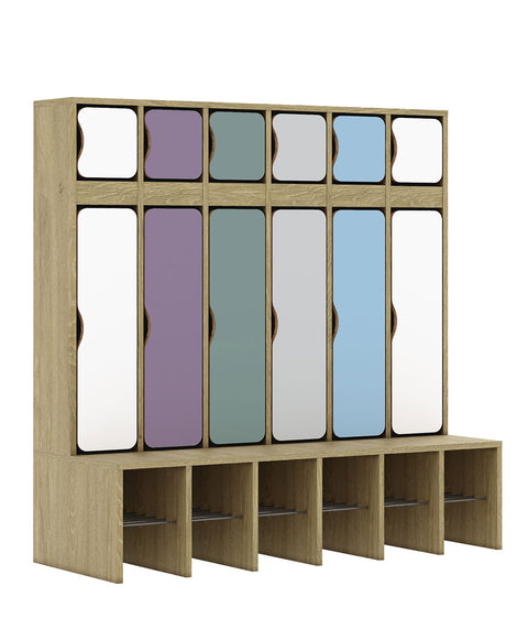 Standgarderobe Slim Line Base - Türen oben und unten