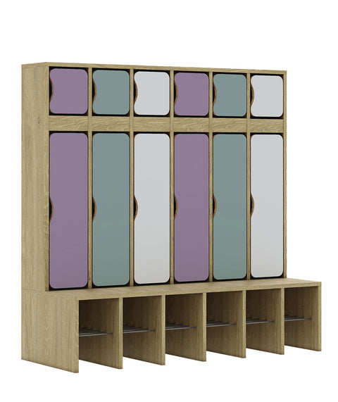 Standgarderobe Slim Line Base - Türen oben und unten