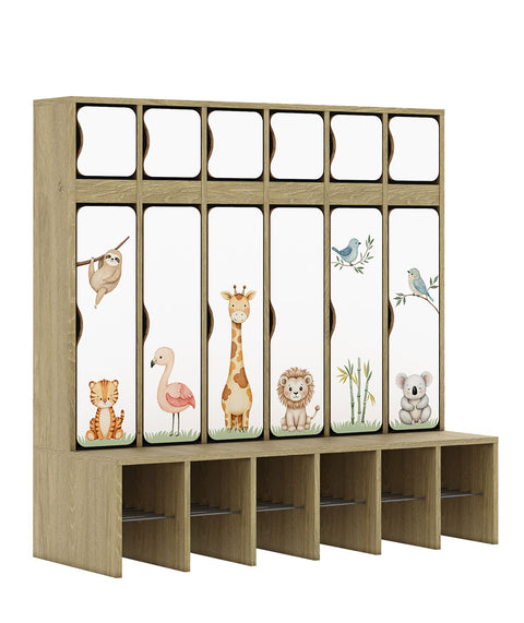 Standgarderobe Slim Line Base - Türen oben und unten