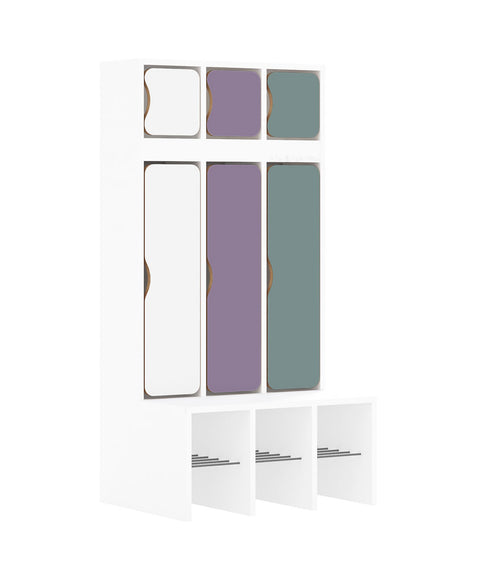 Standgarderobe Slim Line Base - Türen oben und unten