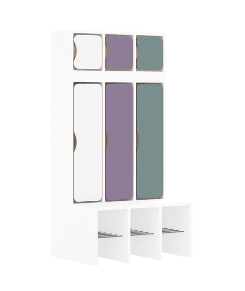 Standgarderobe Slim Line Base - Türen oben und unten