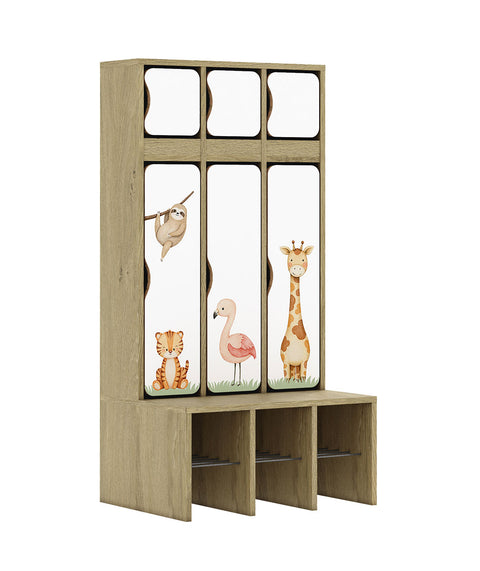 Standgarderobe Slim Line Base - Türen oben und unten