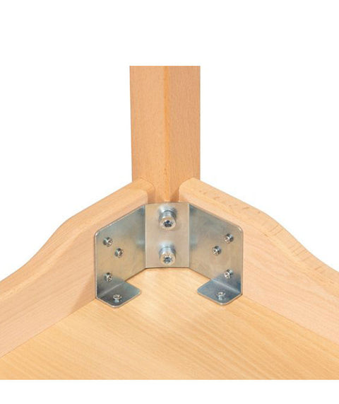 Flüster-Rechtecktisch 120 x 80 cm  - Holzbeine