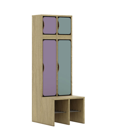 Standgarderobe Slim Line Base - Türen oben und unten