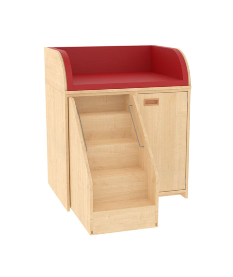 Wickelkommode mit Tür & Treppe - Breite 92cm