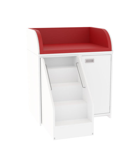 Wickelkommode mit Tür & Treppe - Breite 92cm