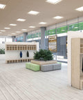 Sitzbank für 3-5 Abteile - Garderobe mit dreifacher Ablage - 5