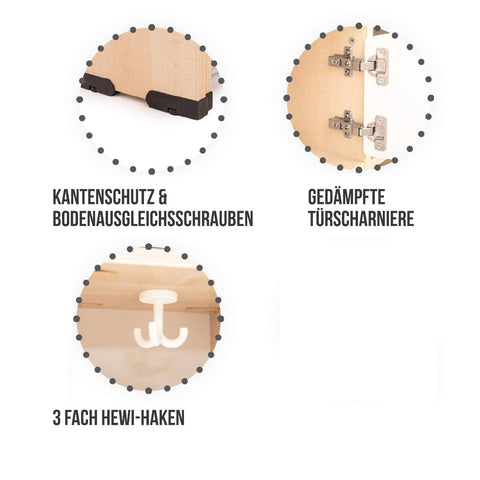 Garderobe Seifenblase - Ahorn