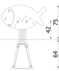 Federwippe Fisch mit Bodenanker - 6