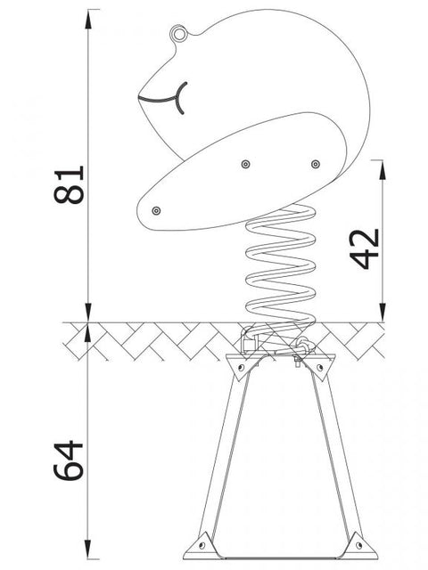 Federwippe Krabbe mit Bodenanker - 6