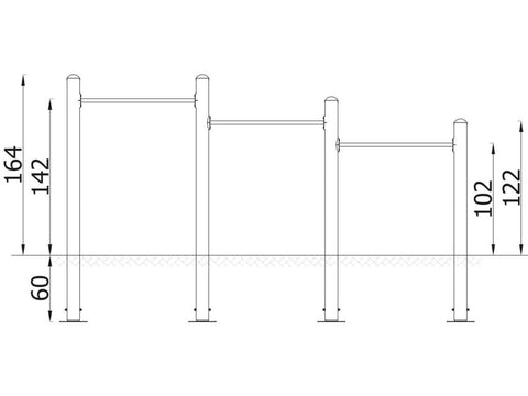 Dreifachreck aus Metall - 6