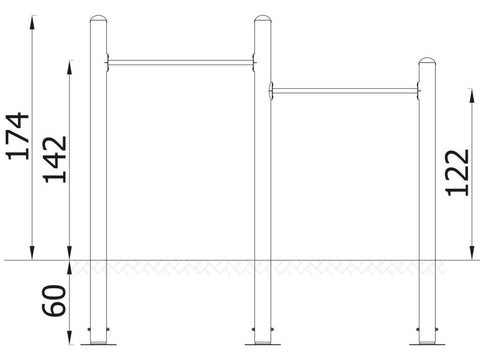 Doppelreck aus Metall - 6