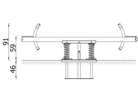 2er Federwippe mit Bodenanker - 6