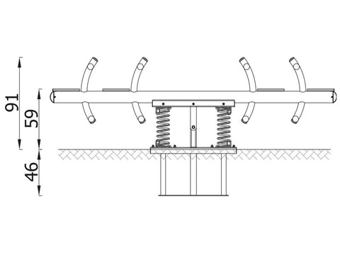 4er Federwippe mit Bodenanker - 6