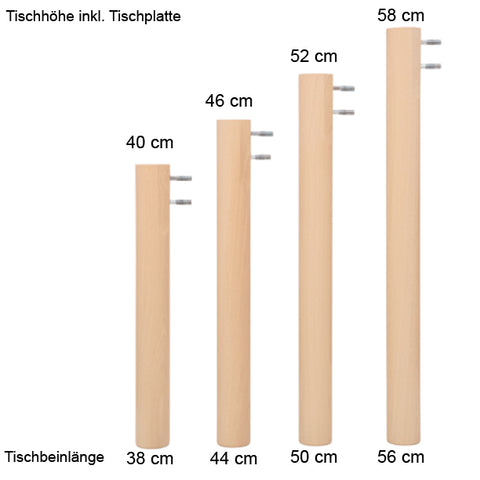 Quadrattisch 80 x 80 cm - Ahorn