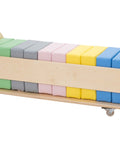 Sitzkissenbank mit Rollen 10er Set Pastell - 2